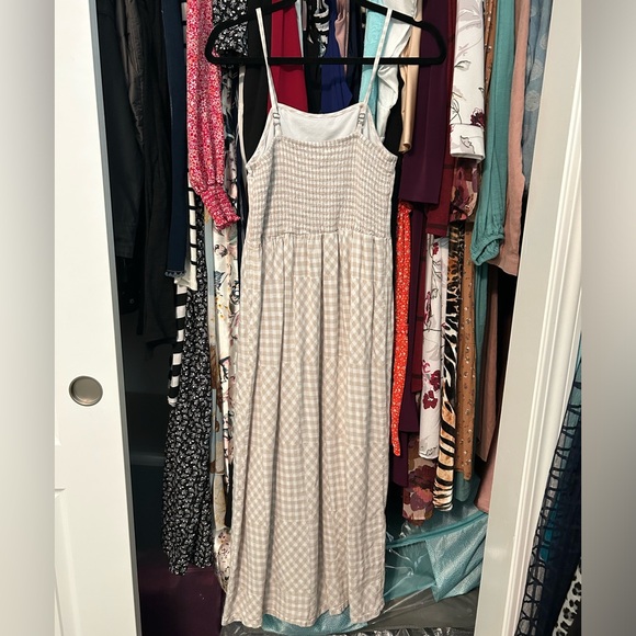 Japna Tan & White Gingham Dress - Picture 8 of 10